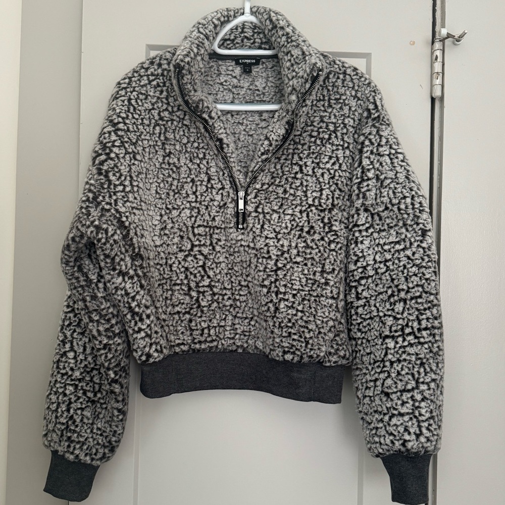 Cynthia Rowley Gray Fleece Women's Top